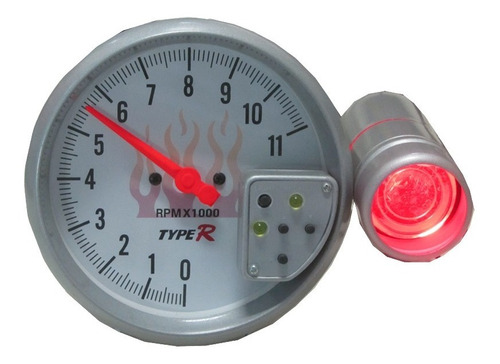 Relogio contagiro conta giro Rpm Type R Monster 7 Cores 125 Mm Shift Lighi