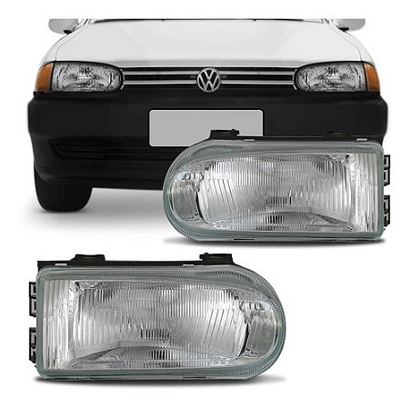 FAROL GOL PARATI SAVEIRO BOLA 95/01 95 96 97 98 99 00 01 CROMO LADO ESQUERDO (MOTORISTA) SI0779