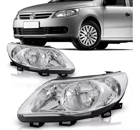 FAROL GOL VOYAGE SAVEIRO G5 08/15 08 09 10 11 12 13 14 15 DUPLO CROMO LADO ESQUERDO (MOTORISTA) 1414529
