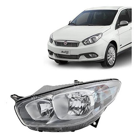 FAROL GRAND SIENA 12/22 12 13 14 15 16 17 18 19 20 21 22 CROMADO LADO DIREITO (PASSAGEIRO) 14141142 UNID.