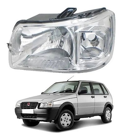 FAROL UNO FIORINO 04/10 04 05 06 07 08 09 10 CROMODO LADO ESQUERDO PITBULL (MOTORISTA) 555002 UNID.