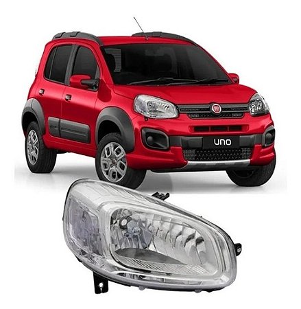 FAROL UNO FIORINO 15/22 15 16 17 18 19 20 21 22 CROMADO LADO ESQUERDO (MOTORISTA) 6160023 UNID.
