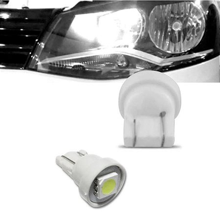 KIT LÂMPADA LED T10 MONO 1 LED PINGÃO PINGO FORTE PREÇO BAIXO (PAR) PROJETC70
