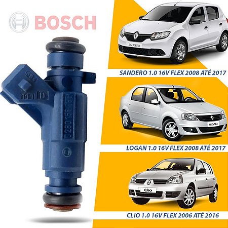 BICO INJETOR COMBUSTIVEL CLIO 06/16 LOGAN 08/17 SANDERO 08/17 1.0 16V 06 07 08 09 10 11 12 13 14 15 16 0280156296