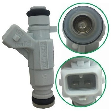 BICO INJETOR COMBUSTIVEL GOL PARATI SAVEIRO G2/G3 1.0 MI/AT/EA111 96/06 96 97 98 99 00 01 02 03 04 05 06 GASOLINA BRANCO (MOD. BOSCH) 0280155812