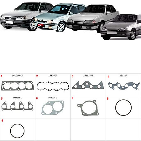 KIT JUNTA CABEÇOTE TAMPA VALVULA COLETOR ADMISSÃO CARTER RETENTOR ASTRA 94/96 2.0 8V KADETT IPANEMA 92/96 2.0 MONZA 92/96 2.0 OMEGA SUPREMA 93/96 2.0 VECTRA 93/96 2.0 92 93 94 95 96 JTA. CABECOTE PADRÃO) 79532