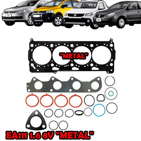 KIT JUNTA CABEÇOTE TAMPA VALVULA COLETOR ADMISSÃO CARTER RETENTOR FOX/SPACE/CROSS 03/20 1.6 8V EA111 GOL/PARATI/SAVEIRO/VOYAGE 08/12 G4/G5/G6 1.6 8V EA111 POLO 02/14 1.6 8V GOLF 99/08 1.6 8V KOMBI 07/14 FLEX 1.4 8V 02 03 04 05 06 07 08 09 10 11 12 13 14 15 16 17 18 19 20 (JTA. CABECOTE AÇO) 79358