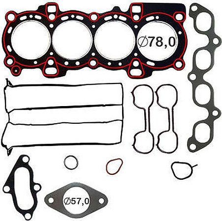 KIT JUNTA CABEÇOTE TAMPA VALVULA COLETOR ADMISSÃO CARTER RETENTOR FIESTA/COURIER 1.4/1.6 16V ZETEC 97/99 97 98 99 131243PK