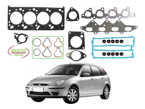 KIT JUNTA CABEÇOTE TAMPA VALVULA COLETOR ADMISSÃO CARTER RETENTOR ESCORT 97/02 1.8 16V ZETEC MONDEO 93/97 1.5/1.8/2.0 ZETEC 93 94 95 96 97 98 99 00 01 02 (JTA. CABECOTE PADRÃO) 131249PK