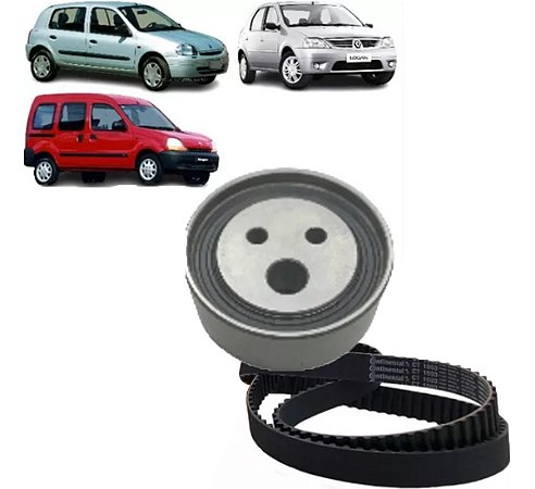 KIT ESTICADOR CORREIA DENTADA CLIO 96/02 KANGOO 00/07 LOGAN 08/09 MEGANE 98/05 SANDERO 08/18 1.6 8V 98 99 00 01 02 03 04 05 06 07 08 09 10 11 12 13 14 15 16 17 18 VKM16003H + CT988