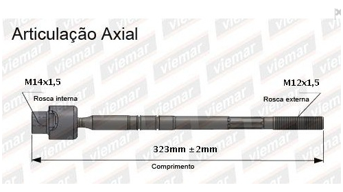 BARRA BRAÇO AXIAL CORSA 94/99 TIGRA 97/00 94 95 96 97 98 99 00 AMD142/680012/17012432/JARB0028 MACHO