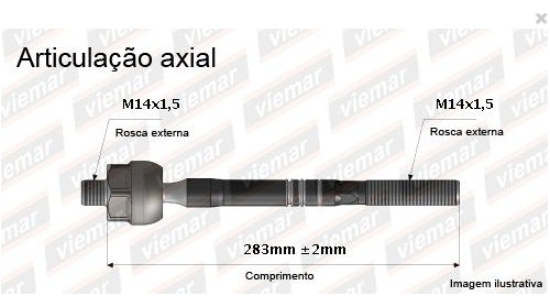 BARRA BRAÇO AXIAL CORSA 94/10 TIGRA 97/00 CELTA PRISMA 01/15 94 95 96 97 98 99 00 01 02 03 04 05 06 07 08 09 10 11 12 13 14 15 AMD28955/DP005/680070/JARB0005/17011403 MACHO