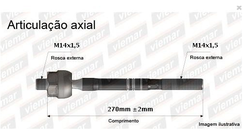 BARRA BRAÇO AXIAL PALIO 01/ TEMPRA 94/ AMD32883/680022 MACHO