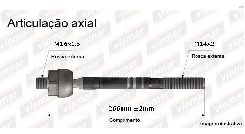 BARRA BRAÇO AXIAL PALIO SIENA STRADA 10/16 PUNTO 10/17 10 11 12 13 14 15 16 17 680502/17011009 MACHO