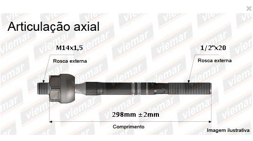 BARRA BRAÇO AXIAL FIESTA/COURIER 94/96 KA 97/07 94 95 96 97 98 99 00 01 02 03 04 05 06 07 AMD32890/680017 MACHO