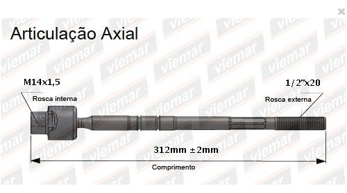 BARRA BRAÇO AXIAL ESCORT VERONA 83/96 APOLLO 90/92 83 84 85 86 87 88 89 90 91 92 93 94 95 96 AMD32933/680006/17012450 FÊMEA