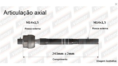 BARRA BRAÇO AXIAL ECOSPORT 03/12 03 04 05 06 07 08 09 10 11 12 AMD35386/680266 MACHO