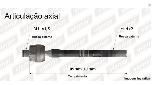 BARRA BRAÇO AXIAL ESCORT VERONA 93/03 LOGUS POINTER 93/96 93 94 95 96 97 98 99 00 01 02 03 AMD139/680009/17011452 MACHO