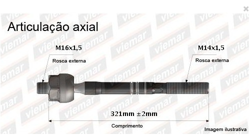 BARRA BRAÇO AXIAL GOLF BORA 98/23 A3 98/06 NEW BEETLE 98/10 98 99 00 01 02 03 04 05 06 07 08 09 10 11 12 13 14 15 16 17 18 19 20 21 22 23 AMD31173/680097/BRD9865/17011214 MACHO