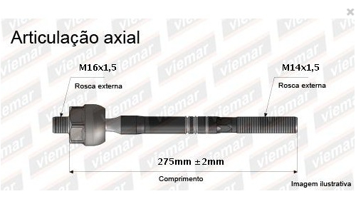 BARRA BRAÇO AXIAL AGILE MONTANA 09/21 09 10 11 12 13 14 15 16 17 18 19 20 21 AMD36400/680365/AMD36405/680289 MACHO