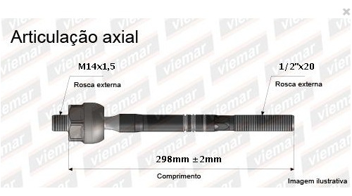 BARRA BRAÇO AXIAL KA 97/07 97 98 99 00 01 02 03 04 05 06 07 AMD36417/680239/JARB0064/BRD0239/17011453 MACHO