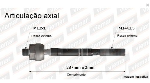 BARRA BRAÇO AXIAL C3 02/12 02 03 04 05 06 07 08 09 10 11 12 AMD35384/680212/AX059 MACHO