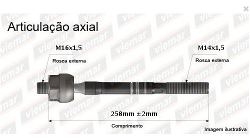 BARRA BRAÇO AXIAL TEMPRA 92/94 92 93 94 AMD36420/680004 MACHO