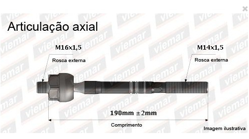 BARRA BRAÇO AXIAL LOGAN/SANDERO 07/13 07 08 09 10 11 12 13 AMD36418/680315/JARB0025 MACHO