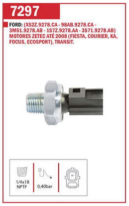 CEBOLINHA ÓLEO INTERRUPTOR SENSOR COURIER 01/08 ECOSPORT 03/08 FIESTA 01/08 FOCUS 02/08 KA + 3 CILINDROS RANGER 13/16 TRANSIT LAND ROVER RANGE PEUGEOT BOXER 2.2 01 02 03 04 05 06 07 08 09 10 11 12 13 14 15 16 17 M7297/RH3351
