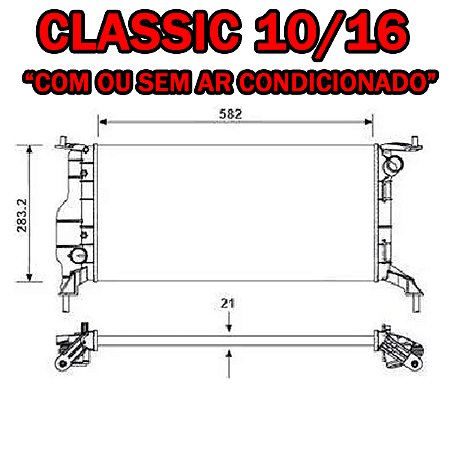 RADIADOR CORSA CLASSIC 1.0 8V  11/16  11 12 13 14 15 16 RD7000E/BC2614701200RC/IRB48240