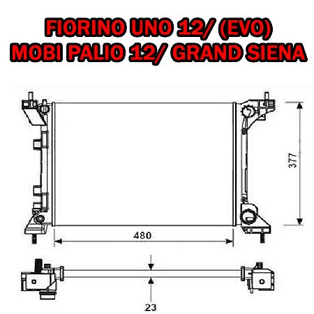 RADIADOR FIORINO 1.4 8V 11/18 GRAND SIENA 1.0/1.4 8V 12/18 MOBI 1.0 8V 17/18 PALIO 1.0/1.4 8V 12/17 UNO 1.0/1.4 8V 11/16 11 12 13 14 15 16 17 18 RD6542E/IRB48403/NT20731.523/BC2614701210RC 3