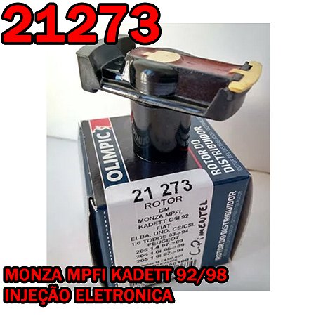 ROTOR DISTRIBUIDOR MONZA MPFI KADETT IPANEMA 92/98 ELBA 1.6 90/94 FIORINO 1.6 90/94 PREMIO 1.6 90/94 UNO 1.6 90/93 90 91 92 93 21273/AMD1056/MR59221
