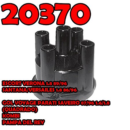 TAMPA DISTRIBUIDOR ESCORT VERONA 1.8 89/96 SANTANA/VERSAILES 1.8 86/96 GOL VOYAGE PARATI SAVEIRO 87/96 1.6/1.8 (QUADRADO) KOMBI PAMPA DEL REY  84 85 86 87 88 89 90 91 92 93 94 95 96 20370/GS30370