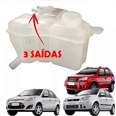 RESERVATÓRIO RADIADOR FIESTA 03/14 1.0/1.6 ECOSPORT 03/14 1.0/1.6/2.0 03 04 05 06 07 08 09 10 11 12 13 14 SUPERCHARGER (3 SAÍDAS) G1115