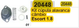 KIT CUPULA ALAVANCA CÂMBIO TRAMBULADOR ESCORT VERONA APOLLO 87/92 1.8 87 88 89 90 91 92 AMD20448/KC20448