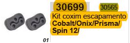 KIT COXIM ESCAPAMENTO COBALT ONIX PRISMA SPIN 12/22 12 13 14 15 16 17 18 19 20 21 22 KC30565