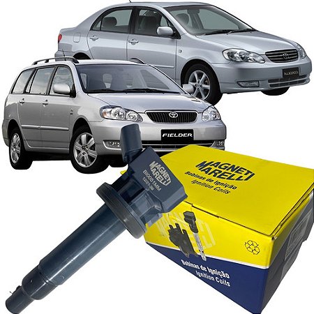 BOBINA IGNIÇÃO TOYOTA FIELDER COROLLA 03/08 1.6/1.8 03 04 05 06 07 08 09 10 FLEX HBI0051/BI0051MM