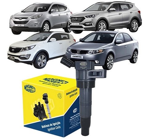 BOBINA IGNIÇÃO IX35 2.0 16V 10/15 SANTA FÉ 12/15 SONATA 10/15 2.4 16V CERATO 2.0/2.4 16V 11/15 KIA SPORTAGE 2.4 16V 11/15 10 11 12 13 14 15 BI0166MM