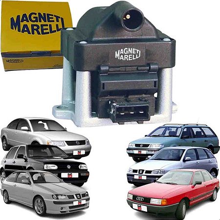 BOBINA IGNIÇÃO AUDI 2.0 8V 91/95 SEAT CORDOBA 95/00 1.8 8V IBIZA 1.0/1.8 GOLF 95/98 1.8/2.0 8V PASSAT VARIANT 2.0 94/98 POLO CLASSIC VAN  1.0/1.6/1.8 96/02 91 92 93 94 95 96 97 98 BI0015MM/HBI0015