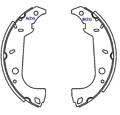 SAPATA FREIO FIORINO 94/10 TEMPRA 92/99 94 95 96 97 98 99 00 01 02 03 04 05 06 07 08 09 10 SYL203007