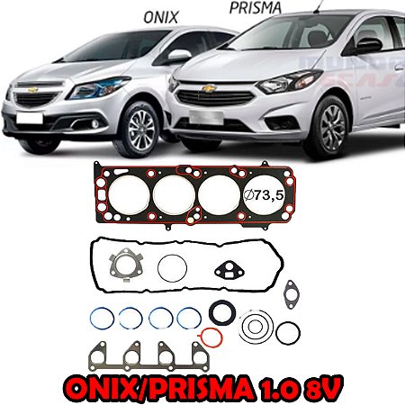 KIT JUNTA CABEÇOTE TAMPA VALVULA COLETOR ADMISSÃO CARTER RETENTOR ONIX PRISMA 12/22 1.0 8V 12 13 14 15 16 17 18 19 20 21 22 1212124PK/79417