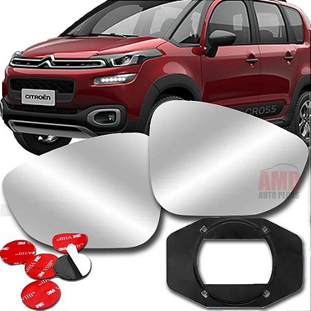 LENTE ESPELHO RETROVISOR AIRCROSS 12/20 C3 12/20 C5 09/12 PEUGEOT 308 12/19 408 12/19 09 10 11 12 13 14 15 16 17 18 19 20 5338-E LADO ESQUERDO (MOTORISTA)