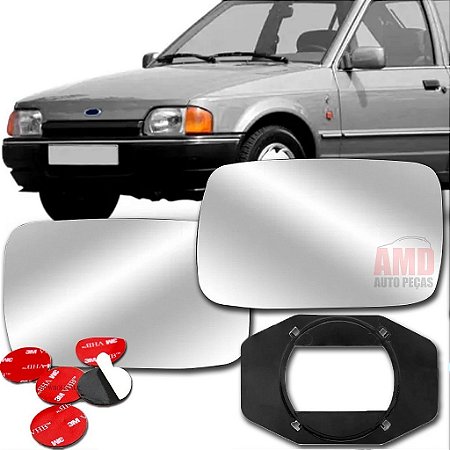 LENTE ESPELHO RETROVISOR ESCORT 87/92 87 88 89 90 91 92 COURIER 96/14 96 97 98 99 00 01 02 03 04 05 06 07 08 09 10 11 12 13 3000-E LADO ESQUERDO (MOTORISTA)