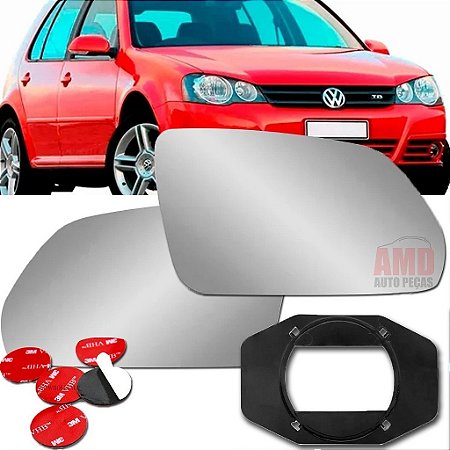 LENTE ESPELHO RETROVISOR GOLF 08/14 08 09 10 11 12 13 14 1015-D LADO DIREITO (PASSAGEIRO)