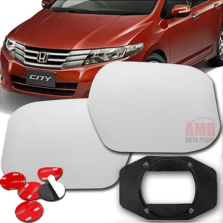 LENTE ESPELHO RETROVISOR HONDA CITY 08/14 08 09 10 11 12 13 14 5026-E LADO ESQUERDO (MOTORISTA)