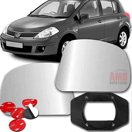 LENTE ESPELHO RETROVISOR NISSAN TIIDA 07 08 09 10 11 12 13 5341-E LADO ESQUERDO (MOTORISTA)