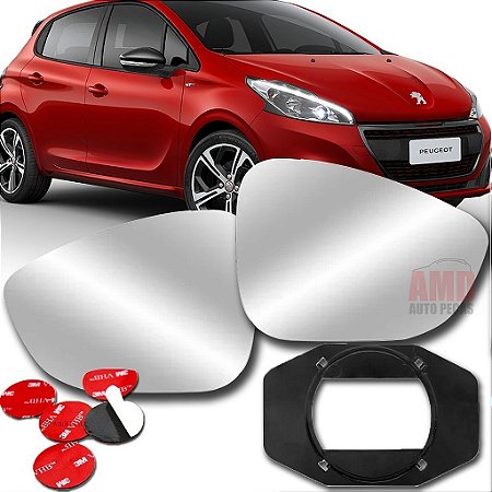 LENTE ESPELHO RETROVISOR PEUGEOT 208 12/19 12 13 14 15 16 17 18 19 5337-D LADO DIREITO (PASSAGEIRO)