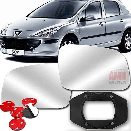 LENTE ESPELHO RETROVISOR PEUGEOT 307 02/09 02 03 04 05 06 07 08 09 5025-D LADO DIREITO (PASSAGEIRO)