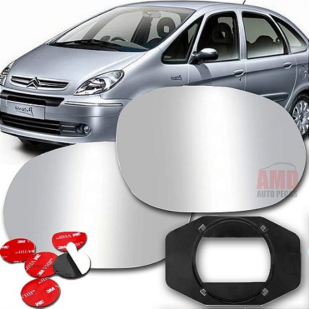 LENTE ESPELHO RETROVISOR XSARA PICASSO CITROEN C3 99/10 99 01 02 03 04 05 06 07 08 09 10 5022-D LADO DIREITO (PASSAGEIRO)
