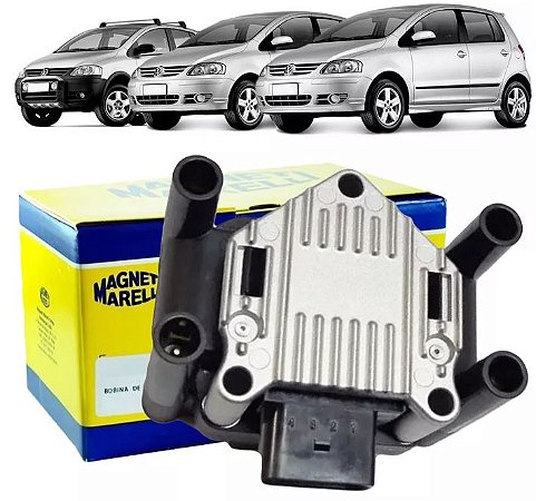 BOBINA IGNIÇÃO BORA 2.0 8V 00/ FOX 1.0/1.6 8V 03/10 GOL PARATI SAVEIRO G3/G4/G5/G6 1.0/1.6 8V 03/13 GOLF 1.6/2.0 8V 99/ POLO 1.6/2.0 8V 03/10 AUDI A3 A4 1.8 8V 96/ CORDOBA 1.6 8V 99/ 96 97 98 99 00 01 02 03 04 05 06 07 08 09 10 11 12 13  BO023/BI0017MM